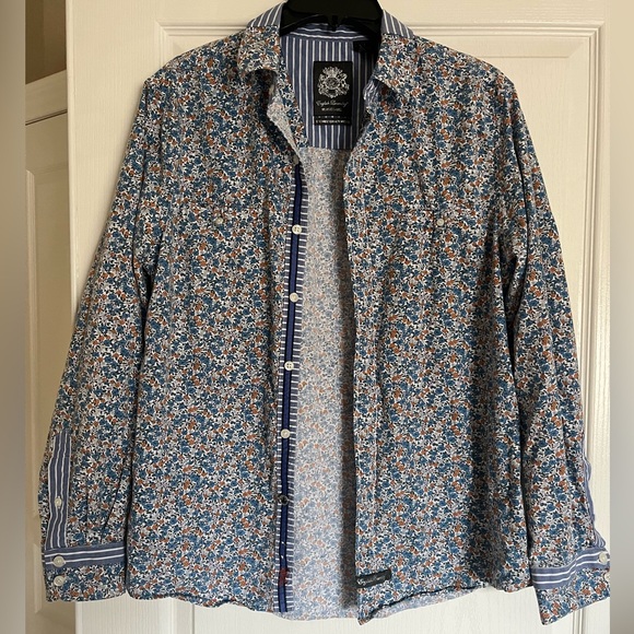 English Laundry Other - English Laundry BLAQUE LABEL  Dress Shirt   Christopher Wicks Floral Stripe M